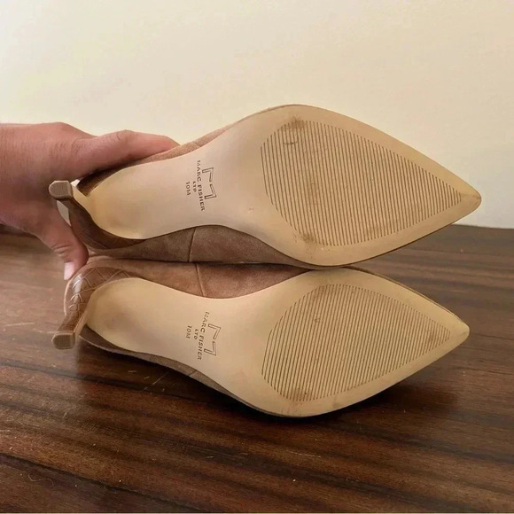 Marc Fisher Rayya Heeled Dress Bootie in Tan Suede - Picture 10 of 12